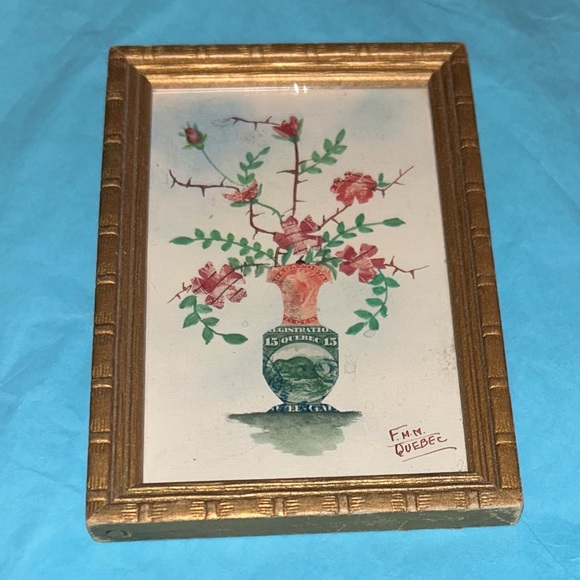 Franciscaines Missionnaires de Marie Quebec Framed Art Collage Ginger Jar Floral - Picture 2 of 9